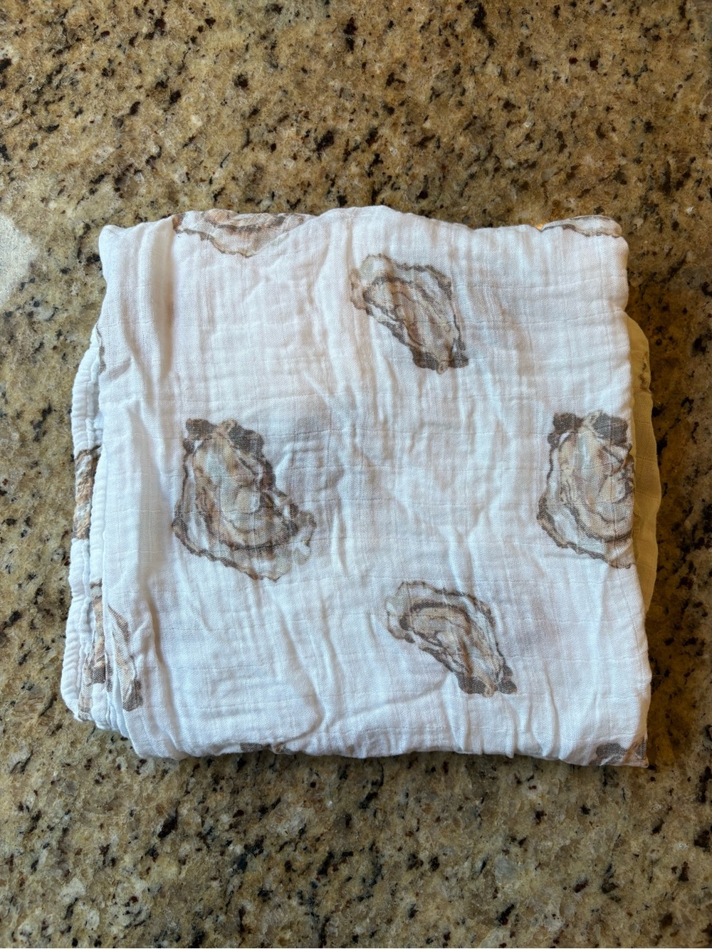 Little Hometown Oyster Muslin Swaddle Blanket- Baby